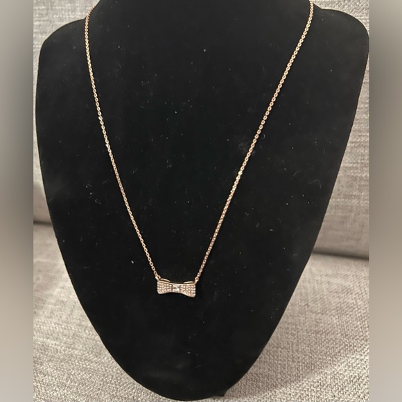 KATE SPADE New York Ready Pave Bow Mini Pendant Necklace - Picture 2 of 7